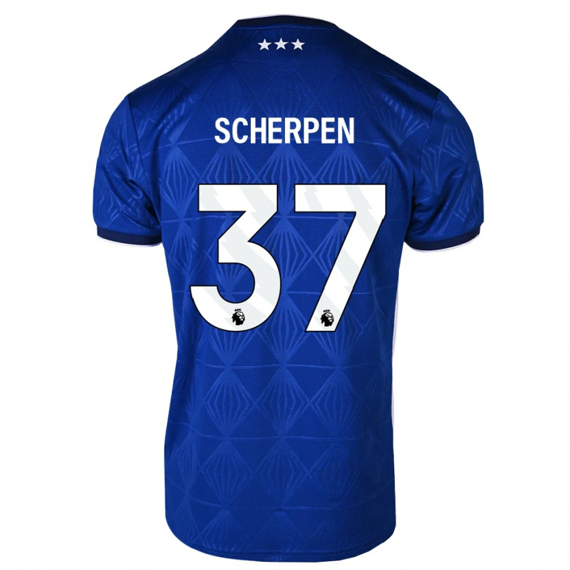 Danxen Dames Kjell Scherpen #37 Mediumblue Wit Rood Thuisshirt Thuistenue 2026/27 T-Shirt België