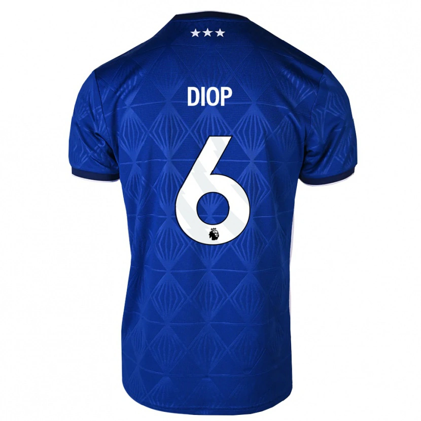 Danxen Dames Issa Diop #6 Mediumblue Wit Rood Thuisshirt Thuistenue 2026/27 T-Shirt België