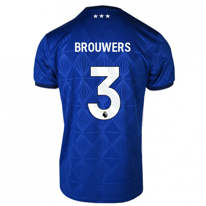 Danxen Dames Steve Brouwers #3 Mediumblue Wit Rood Thuisshirt Thuistenue 2026/27 T-Shirt België