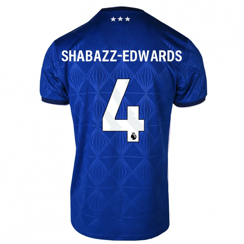 Danxen Dames Walker Shabazz-Edwards #4 Mediumblue Wit Rood Thuisshirt Thuistenue 2026/27 T-Shirt België