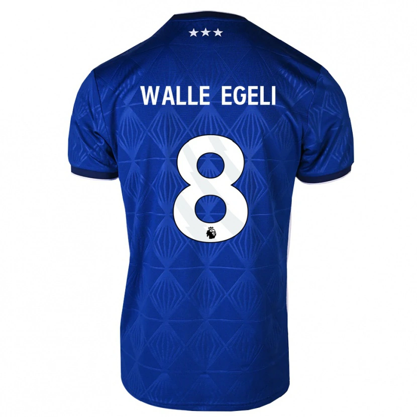 Danxen Dames Sindre Walle Egeli #8 Mediumblue Wit Rood Thuisshirt Thuistenue 2026/27 T-Shirt België
