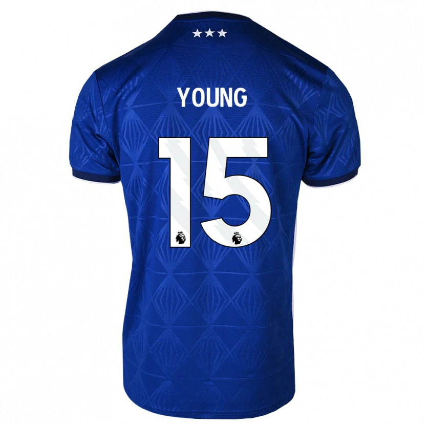 Danxen Dames Ashley Young #15 Mediumblue Wit Rood Thuisshirt Thuistenue 2026/27 T-Shirt België