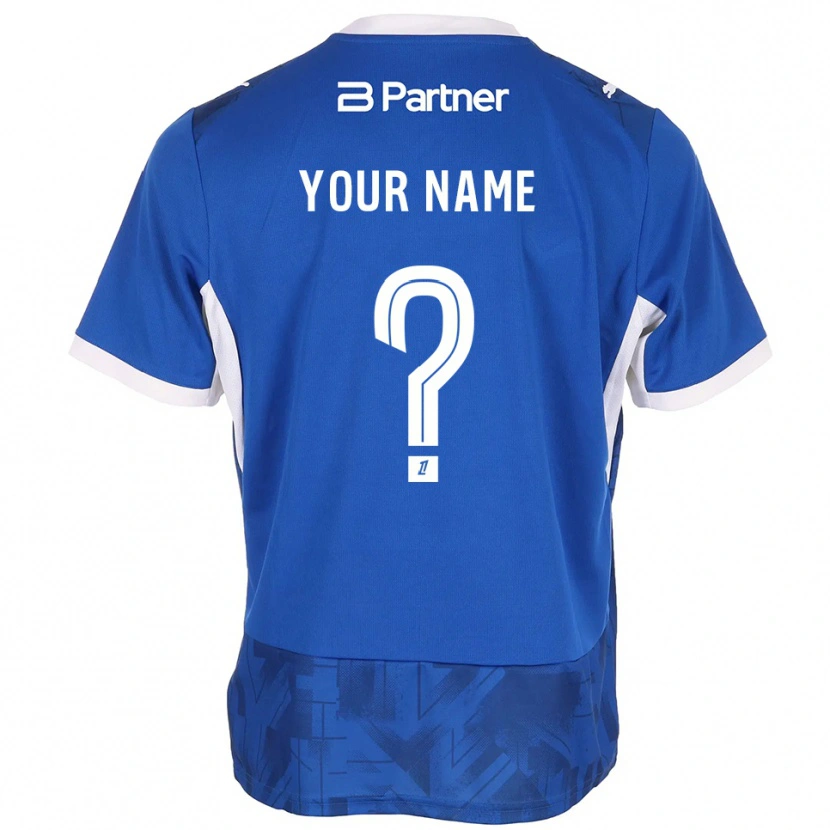 Danxen Dames Uw Naam #0 Mediumblue Wit Thuisshirt Thuistenue 2026/27 T-Shirt België