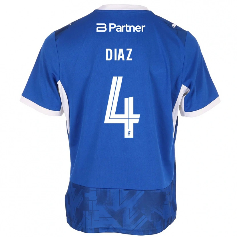 Danxen Dames Junior Diaz #4 Mediumblue Wit Thuisshirt Thuistenue 2026/27 T-Shirt België