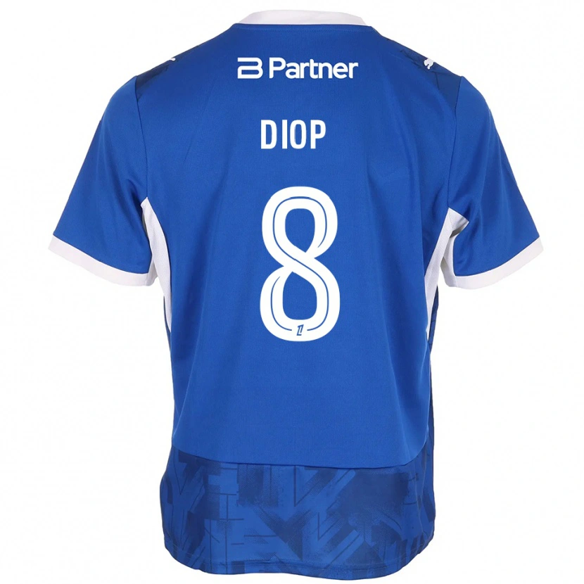 Danxen Dames Mouhamed Diop #8 Mediumblue Wit Thuisshirt Thuistenue 2026/27 T-Shirt België