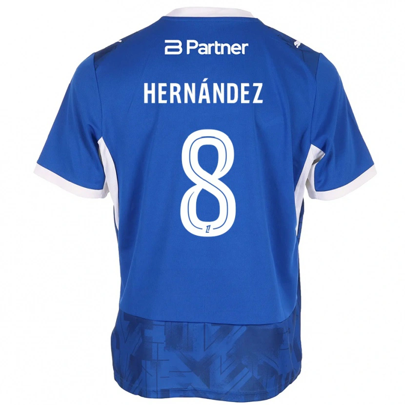 Danxen Dames Pablo Hernandez #8 Mediumblue Wit Thuisshirt Thuistenue 2026/27 T-Shirt België