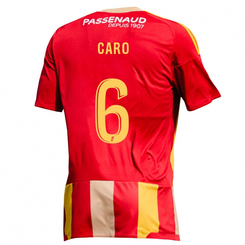 Danxen Dames Titouan Caro #6 Geel Rood Groen Thuisshirt Thuistenue 2026/27 T-Shirt België