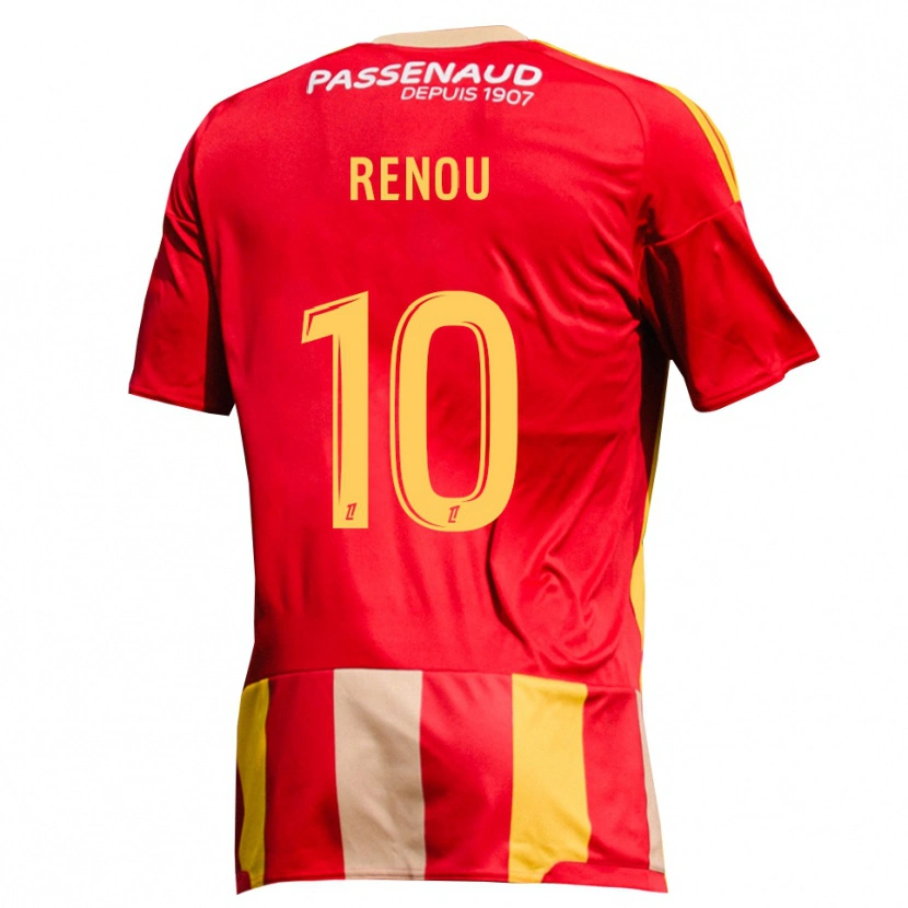 Danxen Dames Baptiste Renou #10 Geel Rood Groen Thuisshirt Thuistenue 2026/27 T-Shirt België
