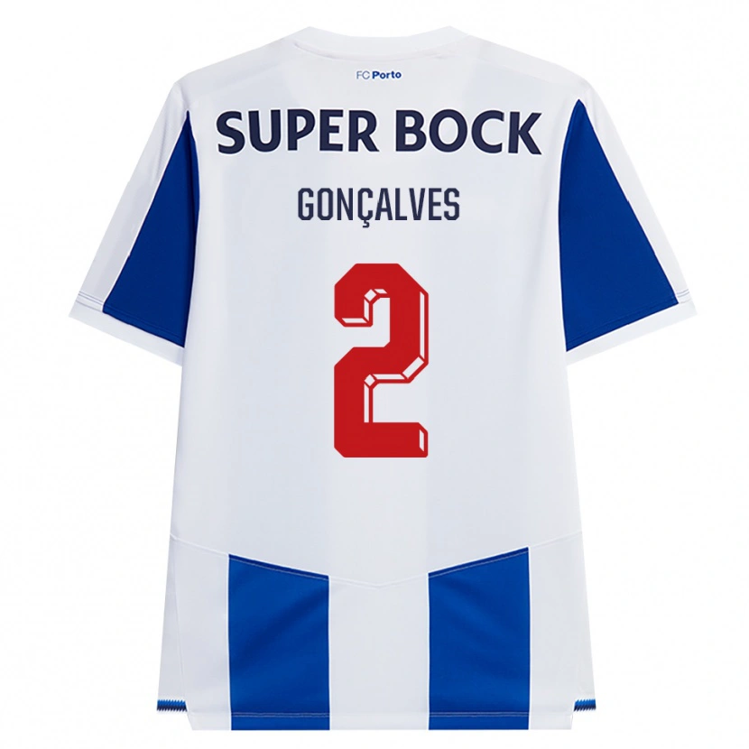 Danxen Dames Ema Gonçalves #2 Blauw Wit Rood Thuisshirt Thuistenue 2026/27 T-Shirt België