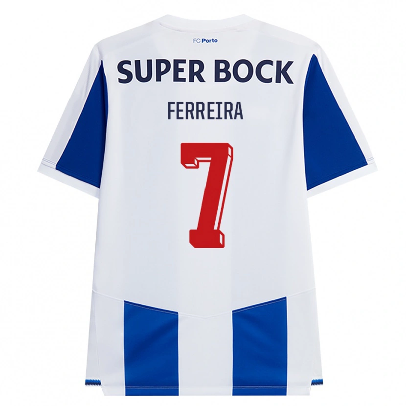 Danxen Dames Maria Ferreira #7 Blauw Wit Rood Thuisshirt Thuistenue 2026/27 T-Shirt België