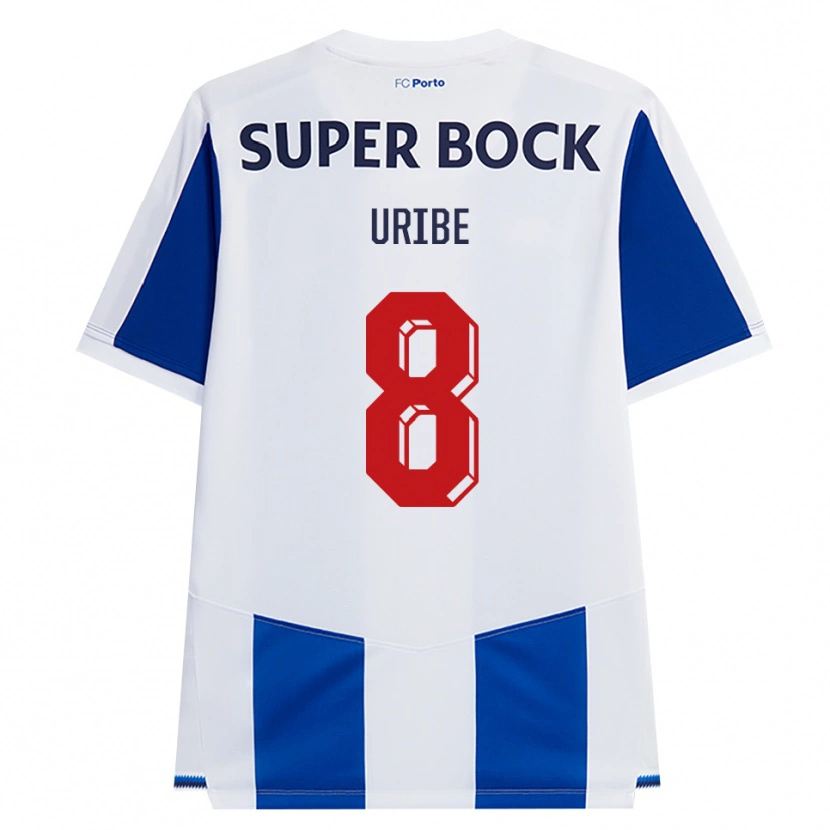 Danxen Dames Mateus Uribe #8 Blauw Wit Rood Thuisshirt Thuistenue 2026/27 T-Shirt België