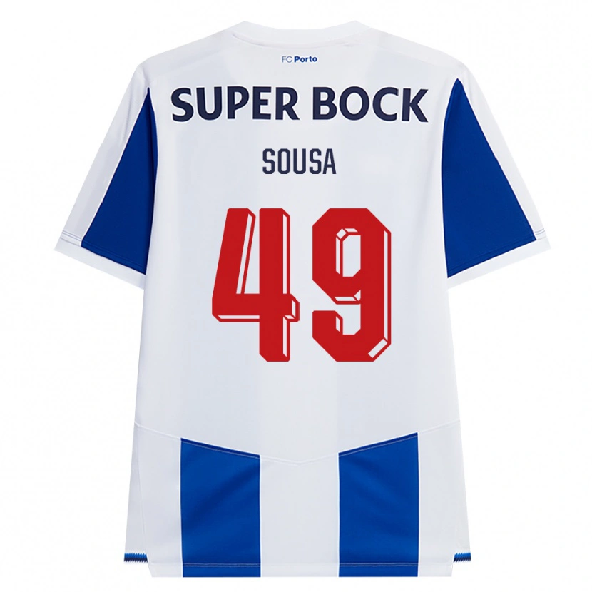 Danxen Dames Gonçalo Sousa #49 Blauw Wit Rood Thuisshirt Thuistenue 2026/27 T-Shirt België