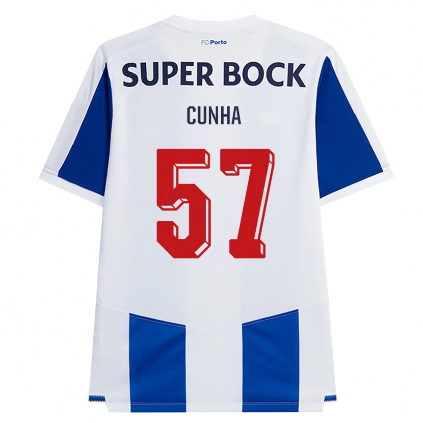 Danxen Dames Duarte Cunha #57 Blauw Wit Rood Thuisshirt Thuistenue 2026/27 T-Shirt België