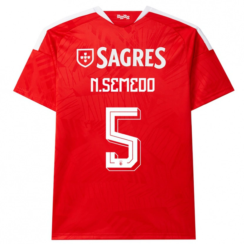 Danxen Dames Nilson Semedo #5 Rood Wit Geel Thuisshirt Thuistenue 2026/27 T-Shirt België