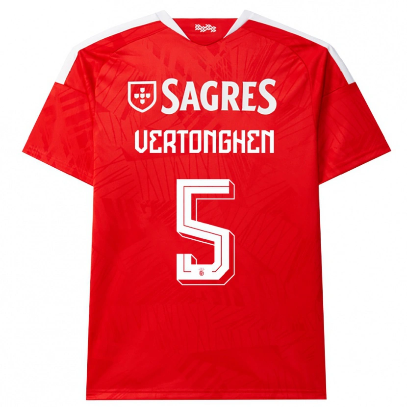 Danxen Dames Jan Vertonghen #5 Rood Wit Geel Thuisshirt Thuistenue 2026/27 T-Shirt België
