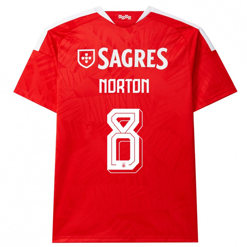 Danxen Dames Andreia Norton #8 Rood Wit Geel Thuisshirt Thuistenue 2026/27 T-Shirt België