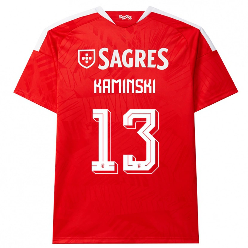 Danxen Dames Jakub Kamiński #13 Rood Wit Geel Thuisshirt Thuistenue 2026/27 T-Shirt België