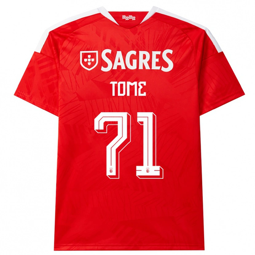 Danxen Dames Joao Tome #71 Rood Wit Geel Thuisshirt Thuistenue 2026/27 T-Shirt België