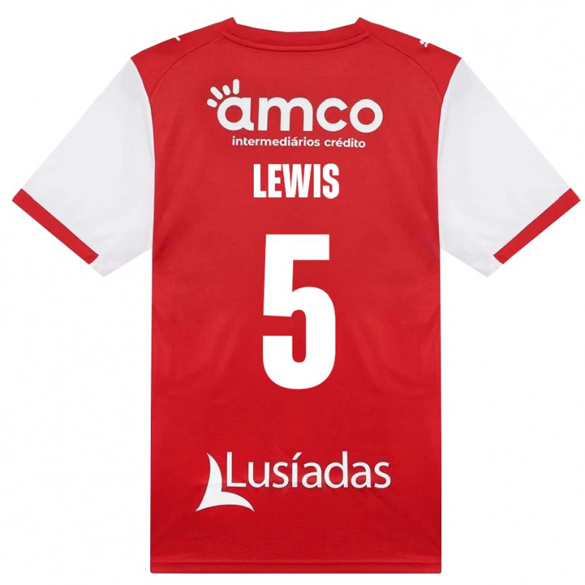 Danxen Dames Leah Lewis #5 Wit Rood Zwart Thuisshirt Thuistenue 2026/27 T-Shirt België