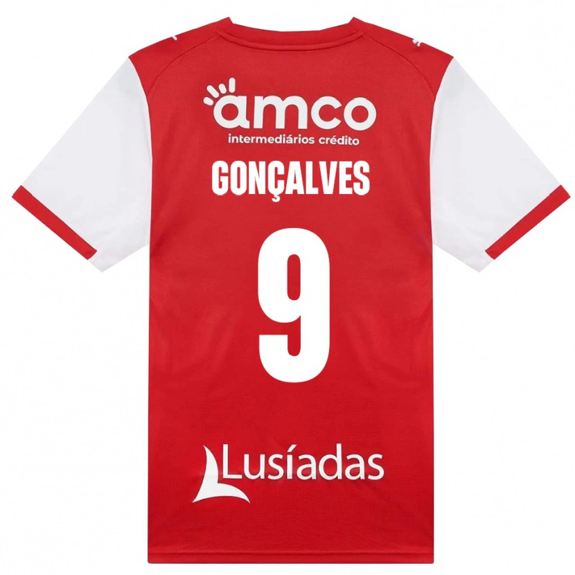 Danxen Dames João Gonçalves #9 Wit Rood Zwart Thuisshirt Thuistenue 2026/27 T-Shirt België