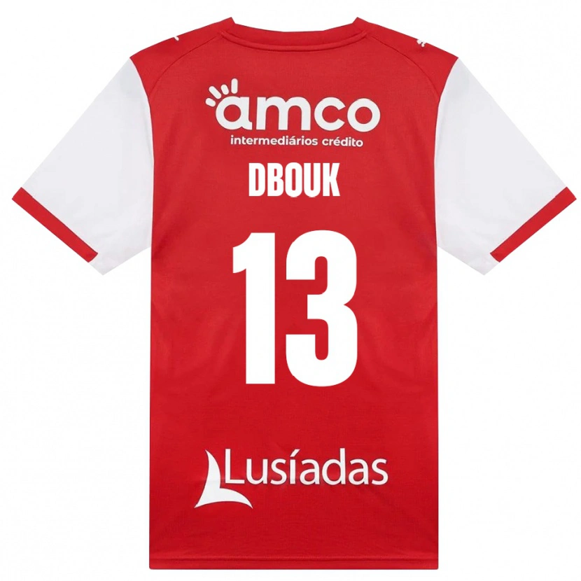 Danxen Dames Gabriel Dbouk #13 Wit Rood Zwart Thuisshirt Thuistenue 2026/27 T-Shirt België