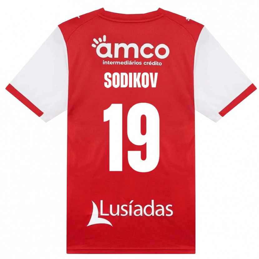 Danxen Dames Sayfiddin Sodikov #19 Wit Rood Zwart Thuisshirt Thuistenue 2026/27 T-Shirt België