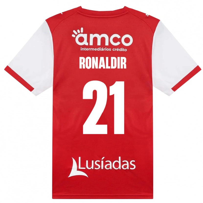 Danxen Dames Ronaldir Pereira Dos Santos #21 Wit Rood Zwart Thuisshirt Thuistenue 2026/27 T-Shirt België