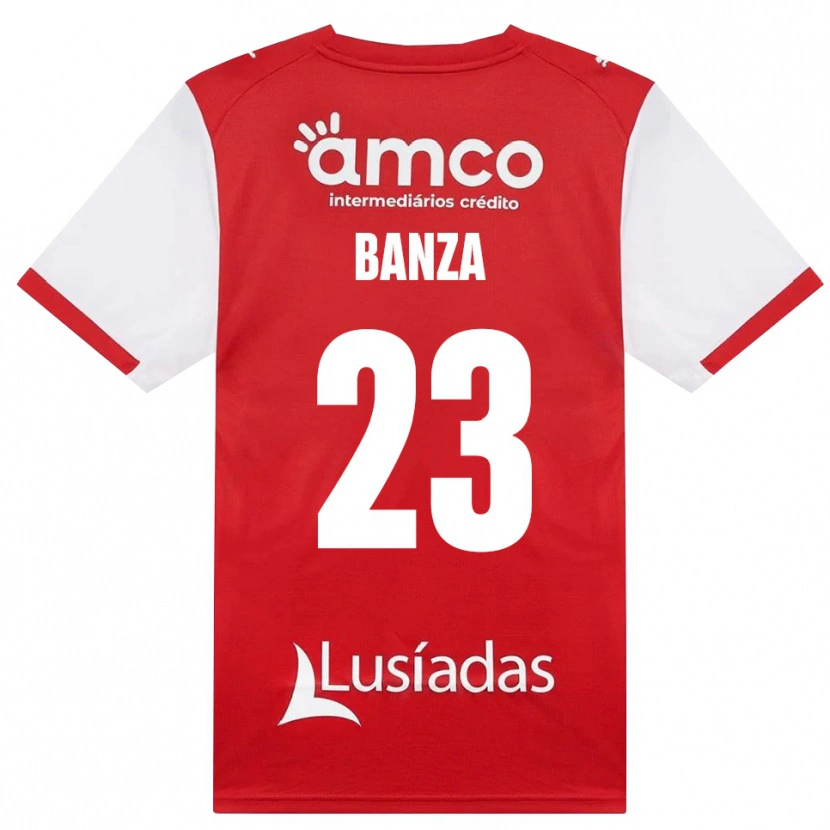 Danxen Dames Simon Banza #23 Wit Rood Zwart Thuisshirt Thuistenue 2026/27 T-Shirt België