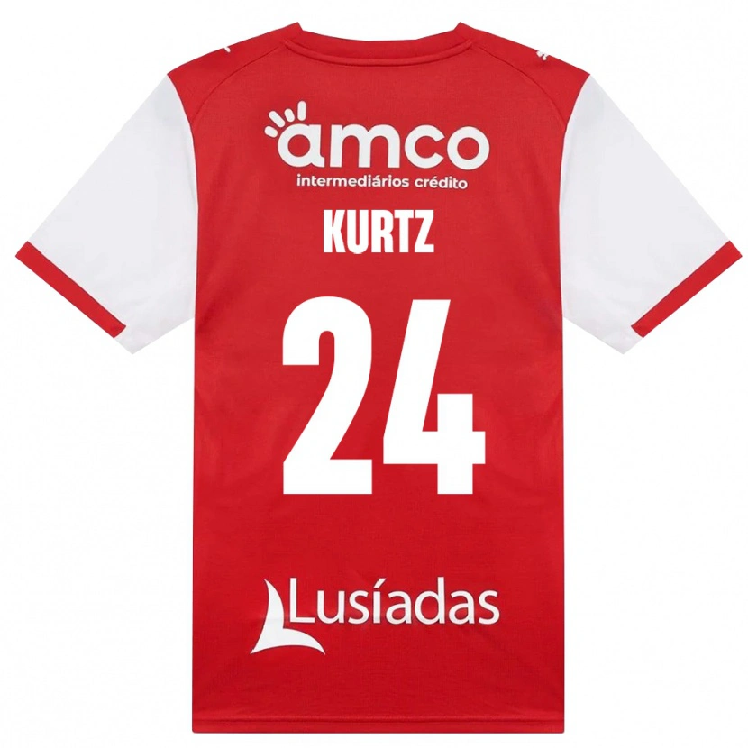 Danxen Dames Linus Kurtz #24 Wit Rood Zwart Thuisshirt Thuistenue 2026/27 T-Shirt België