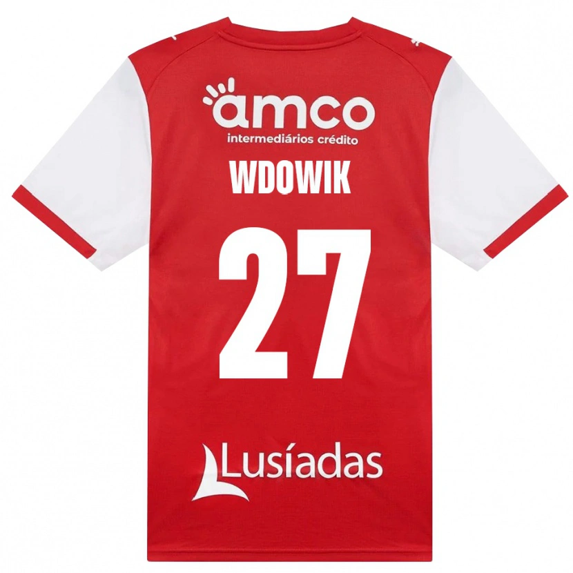 Danxen Dames Bartlomiej Wdowik #27 Wit Rood Zwart Thuisshirt Thuistenue 2026/27 T-Shirt België
