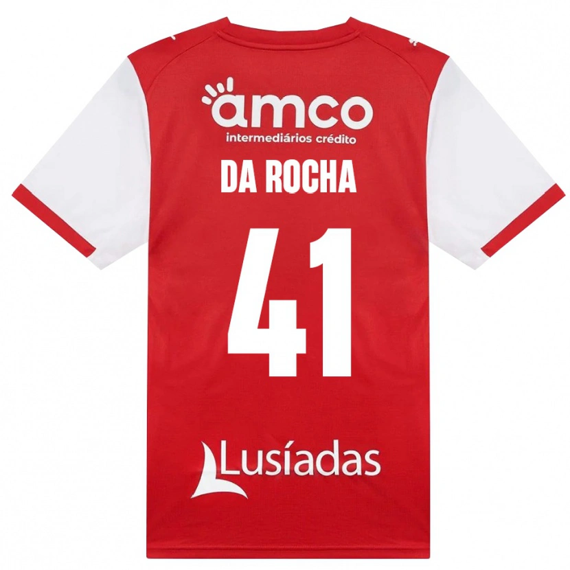 Danxen Dames Yanis Da Rocha #41 Wit Rood Zwart Thuisshirt Thuistenue 2026/27 T-Shirt België