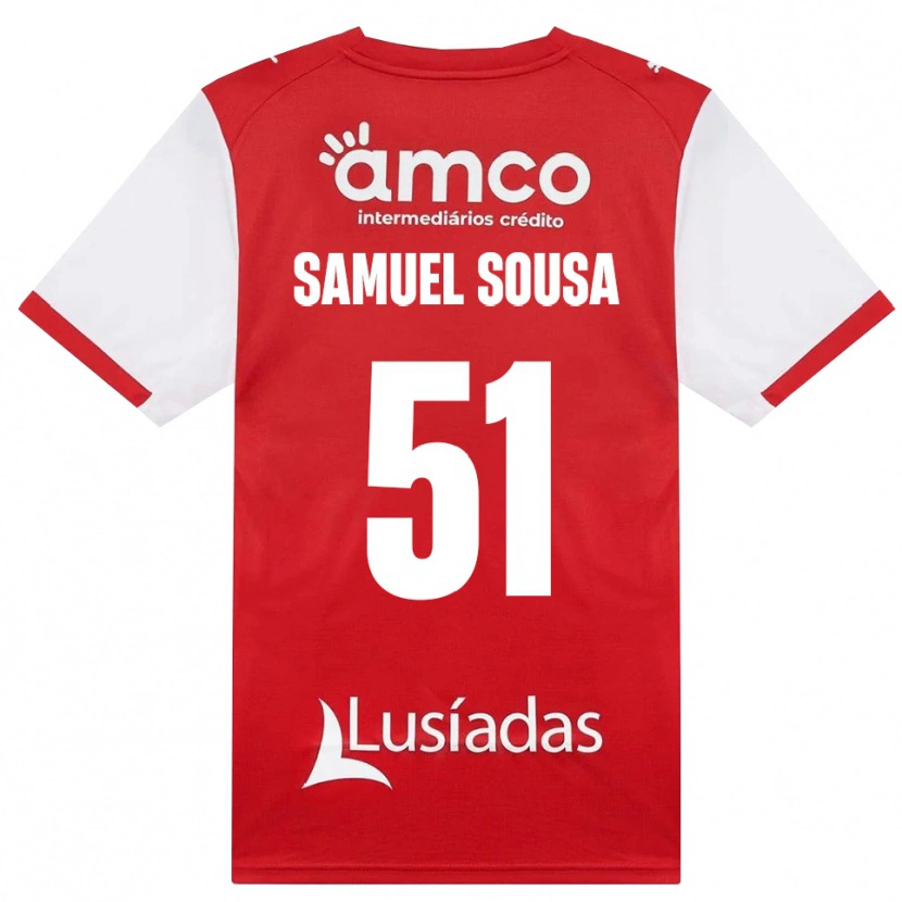Danxen Dames Samuel Sousa #51 Wit Rood Zwart Thuisshirt Thuistenue 2026/27 T-Shirt België