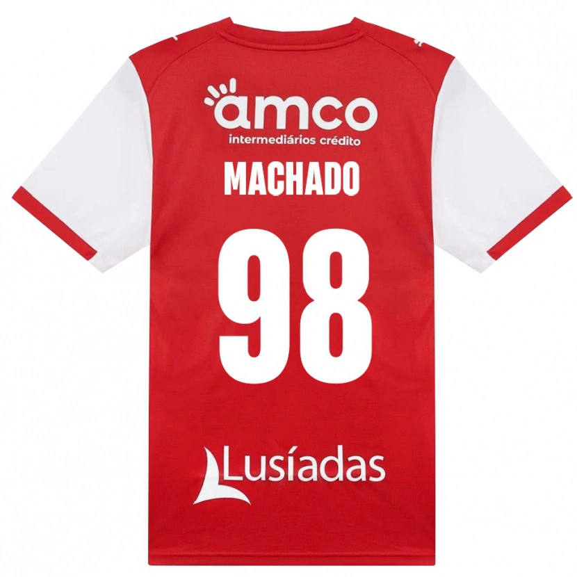 Danxen Dames Gonçalo Machado #98 Wit Rood Zwart Thuisshirt Thuistenue 2026/27 T-Shirt België