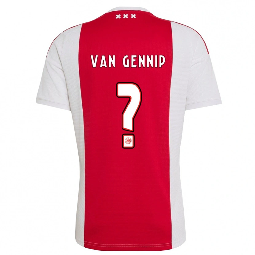 Danxen Dames Thiago Van Gennip #0 Rood Wit Geel Thuisshirt Thuistenue 2026/27 T-Shirt België
