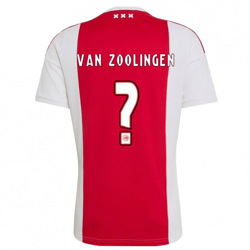 Danxen Dames Glenn Van Zoolingen #0 Rood Wit Geel Thuisshirt Thuistenue 2026/27 T-Shirt België