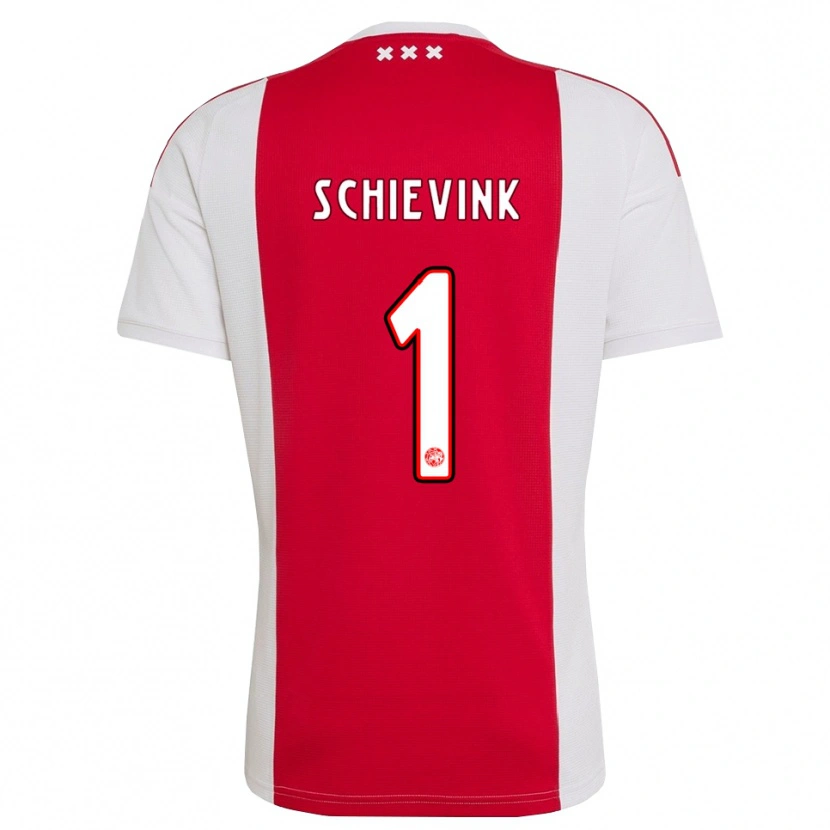 Danxen Dames Floris Schievink #1 Rood Wit Geel Thuisshirt Thuistenue 2026/27 T-Shirt België
