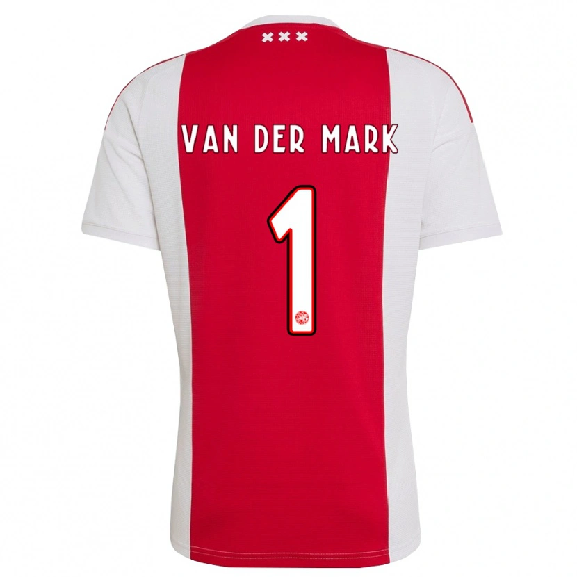 Danxen Dames Jesper Van Der Mark #1 Rood Wit Geel Thuisshirt Thuistenue 2026/27 T-Shirt België