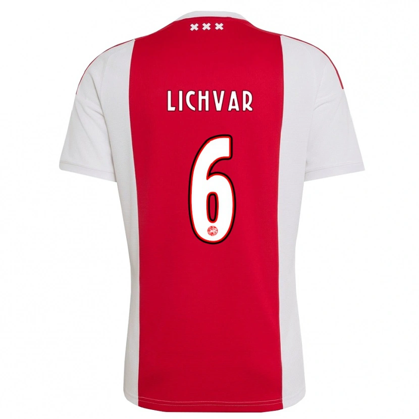 Danxen Dames Roman Lichvar #6 Rood Wit Geel Thuisshirt Thuistenue 2026/27 T-Shirt België