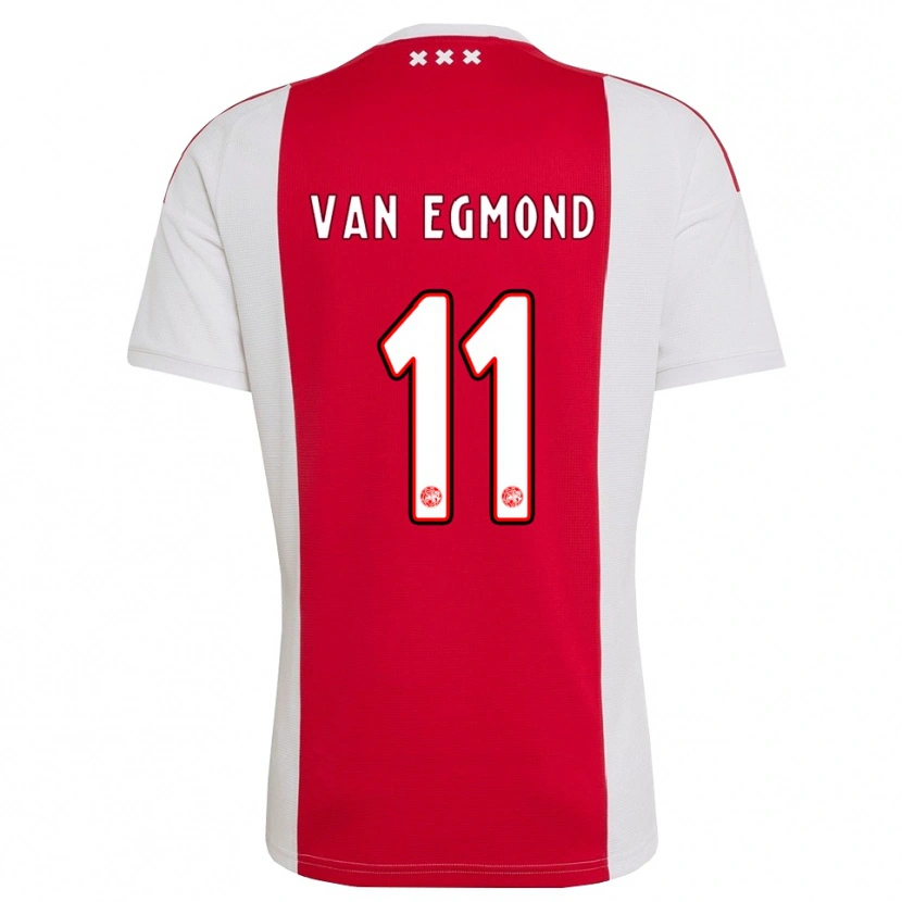 Danxen Dames Bo Van Egmond #11 Rood Wit Geel Thuisshirt Thuistenue 2026/27 T-Shirt België