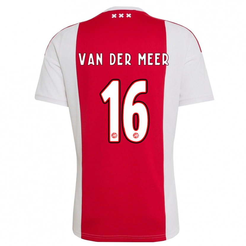 Danxen Dames Reno Van Der Meer #16 Rood Wit Geel Thuisshirt Thuistenue 2026/27 T-Shirt België