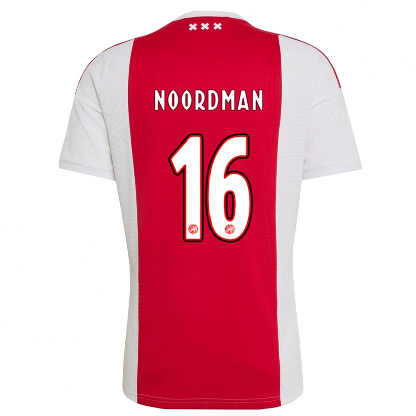 Danxen Dames Danique Noordman #16 Rood Wit Geel Thuisshirt Thuistenue 2026/27 T-Shirt België