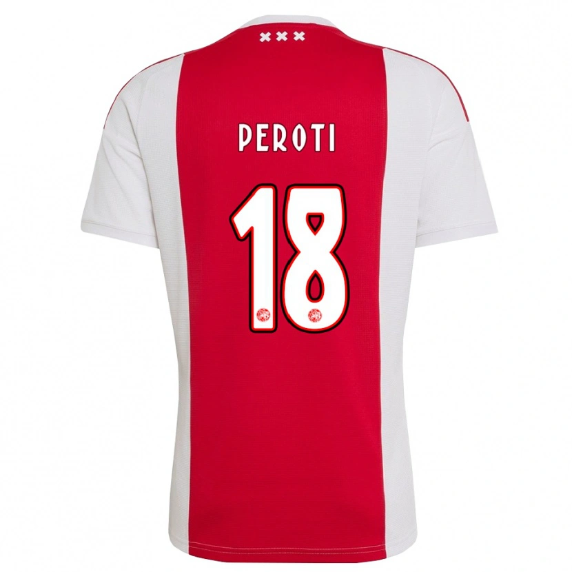 Danxen Dames Eljero Peroti #18 Rood Wit Geel Thuisshirt Thuistenue 2026/27 T-Shirt België