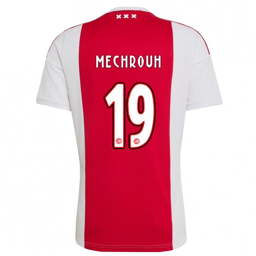 Danxen Dames Elias Mechrouh #19 Rood Wit Geel Thuisshirt Thuistenue 2026/27 T-Shirt België