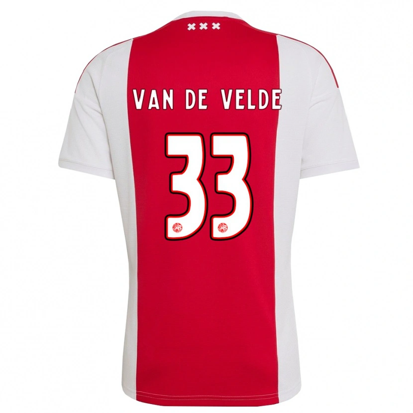 Danxen Dames Jonna Van De Velde #33 Rood Wit Geel Thuisshirt Thuistenue 2026/27 T-Shirt België