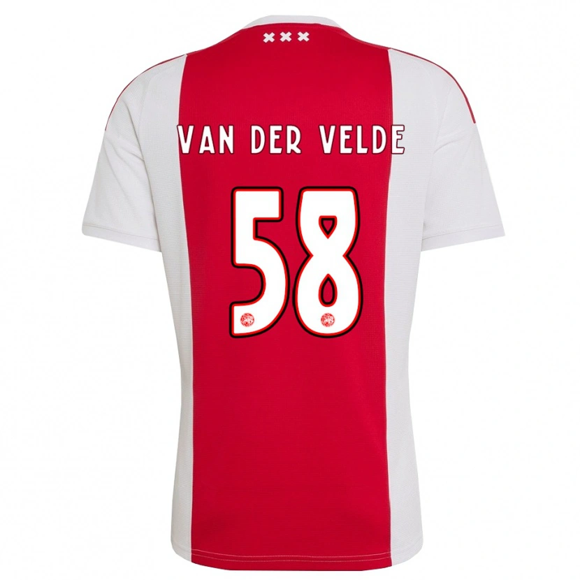 Danxen Dames Valentijn Van Der Velde #58 Rood Wit Geel Thuisshirt Thuistenue 2026/27 T-Shirt België