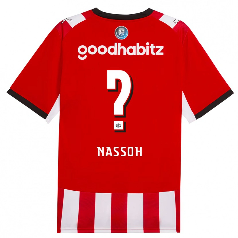 Danxen Dames Mohamed Nassoh #0 Rood Wit Zwart Thuisshirt Thuistenue 2026/27 T-Shirt België