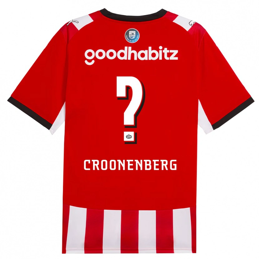 Danxen Dames Luca Croonenberg #0 Rood Wit Zwart Thuisshirt Thuistenue 2026/27 T-Shirt België