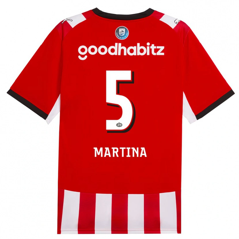 Danxen Dames Jorvimar Martina #5 Rood Wit Zwart Thuisshirt Thuistenue 2026/27 T-Shirt België