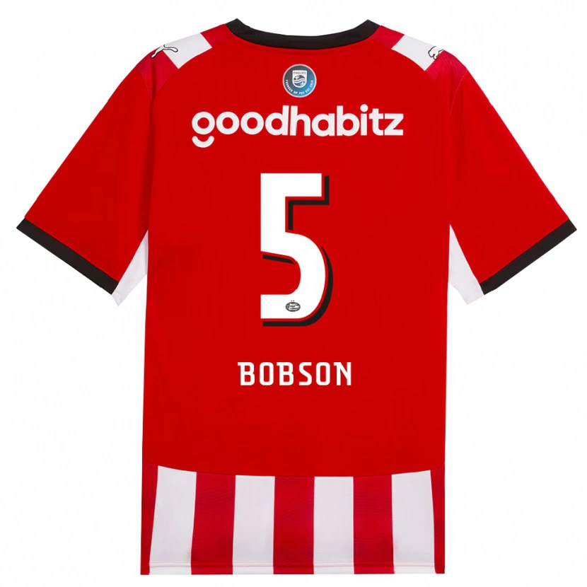 Danxen Dames Ersien Bobson #5 Rood Wit Zwart Thuisshirt Thuistenue 2026/27 T-Shirt België