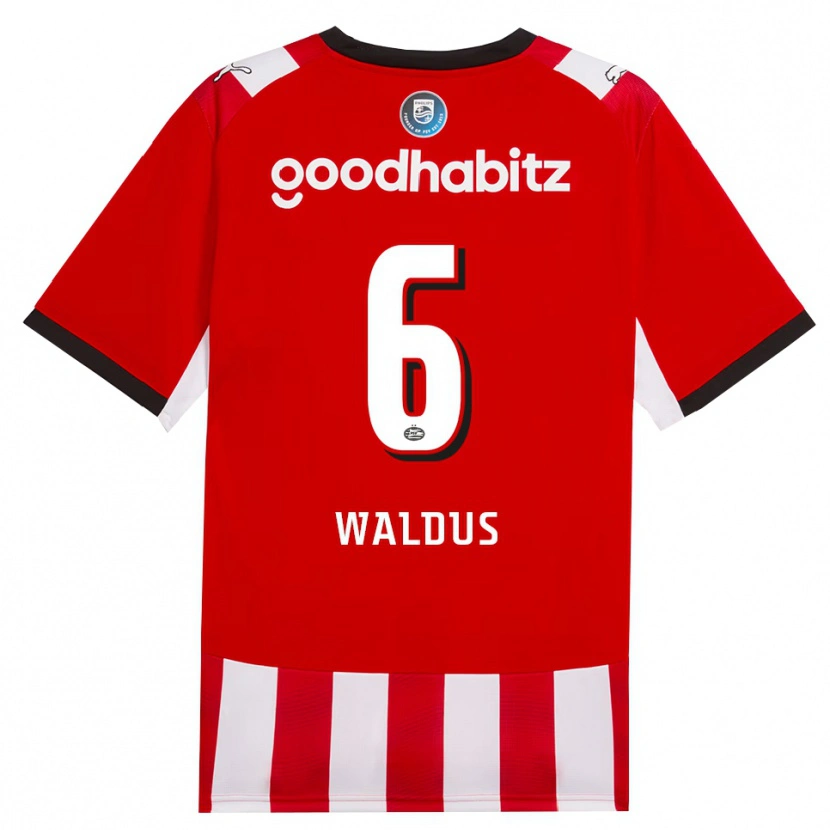 Danxen Dames Maruschka Waldus #6 Rood Wit Zwart Thuisshirt Thuistenue 2026/27 T-Shirt België